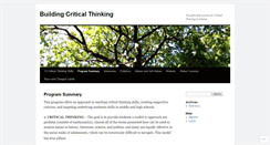 Desktop Screenshot of buildingcriticalthinking.com
